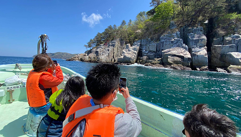 根浜クルーズの様子