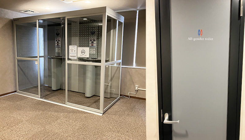 喫煙所とトイレ